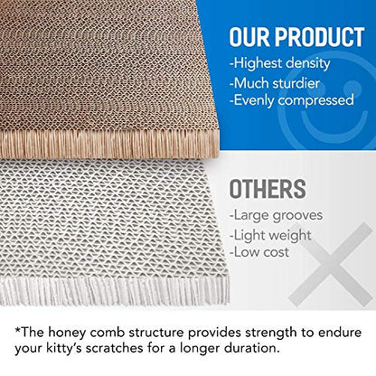 Simple Delxue Extra Large Cat Scratcher Cardboard Bed, 34" Horizontal Cat Scratcher Cardboard Lounge Bed, 100% Recyclable & Reversible Durable Board Pads Prevents Furniture Damage - color: Infinity Large
