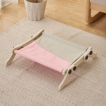 Cat Window Perch, No Screws Easy to Adjust & Assemble, Adjust Wooden Seat for Kitten Bedside Windowsill, Wooden Cats Furniture - color: Gray pink