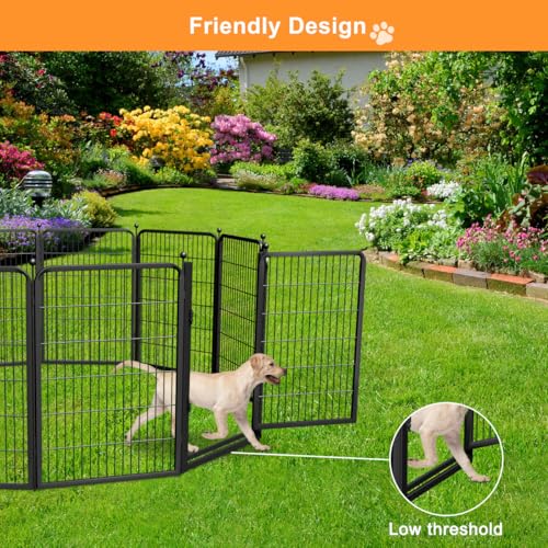Wide Gate Dog Fence Outdoor Pens Outside,Portable Dog Play Pen 40" H 30 Panels Pet Playpen Exercise Pens for Puppys Small Medium Large Dogs RV Camping Yard Garden Indoor