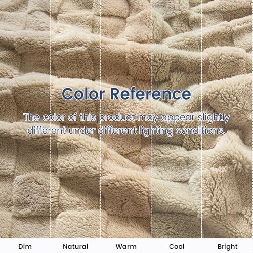 David's Home Large Dog Blankets Washable Pet Bed Cover, Soft Fluffy Fuzzy Cat Puppy Blanket with Premium 300GSM Fleece for Pet Kitten Doggy, Pale Khaki, 50x60IN - color: Pale Khaki, size: Throw