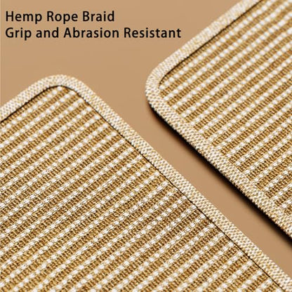 22.44 x 14.56 x 11.41 Inch Sisal Cat Scratcher, Natural Scratching Post, Cat Scratch Pad for Wall and Couch, Durable Toy for Indoor Kittens with Hanging Ball - color: Sisal