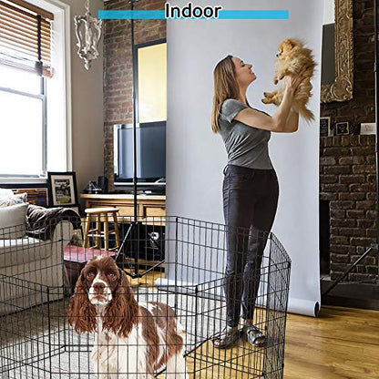 Puppy Playpen Dog Fence Pet Playpen 8 Panel Metal Portable Foldable Indoor Outdoor Pet Exercise Pen Animal Wire Yard Crate Kennel Pets Playpen for Small Medium Large Dogs - size: 30"x8 Panels
