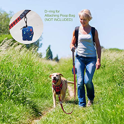 PoyPet 5 Feet Dog Leash with Padded Handle for Small Medium and Large Dogs(Checkered Red) - color: Checkered Red - 1 Handle