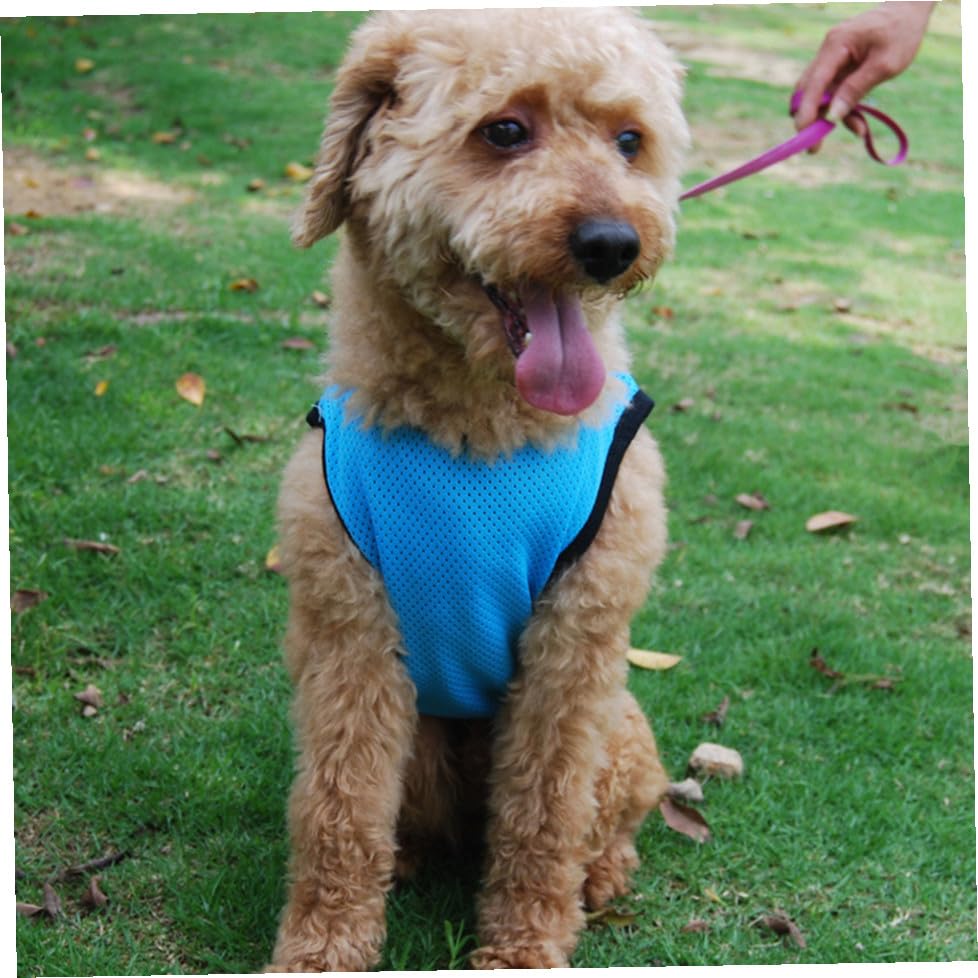 KESYOO Breathable Pet Vest Mesh Sleeveless Dog Shirt Cooling Summer Clothes Blue M for Puppies and Small Dogs