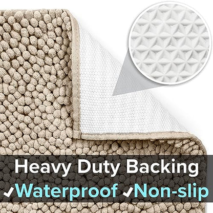 CatGuru Cat Litter Mat, Medium, Extra Large, XXL, Waterproof Litter Box Mat, Non Slip Kitty Litter Mat, Machine Washable Litter Trapping Mat, Soft Litter Tray, Cat Stuff (Medium, Sand/Heavy-Duty) - color: Sand/ Heavy-duty