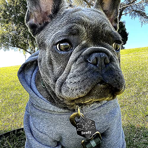 Personalized Dog Tag with 5 Lines of Custom Deep Engraved Durable Stainless Steel Pet ID Name Tag Designer Small Size Hexagon - size: Small, style: Hexagon