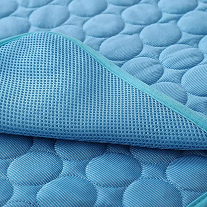 1pcs Dog Bed Cover Pet Blanket for Furniture Bed Couch Sofa Reversible, Breathable, Washable Pet Blankets, Dog Cooling Mat, Blue, 62 * 50cm - color: Blue, size: 62*50cm