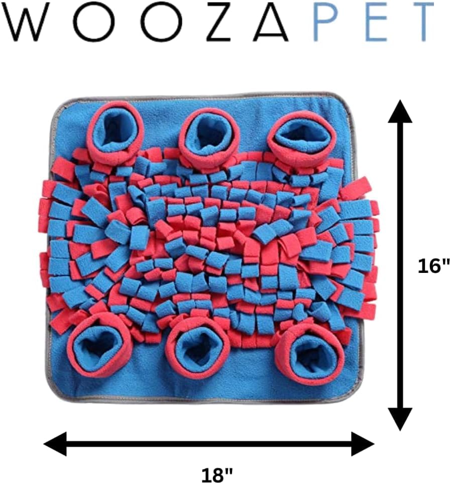Snuffle Mat for Dogs, Boredom Buster Interactive Puzzle Feeding Mat, Encourages Natural Foraging Skills and Stress Relief Small/Medium/Large Dogs (Pink and Blue) - color: Pink and Blue