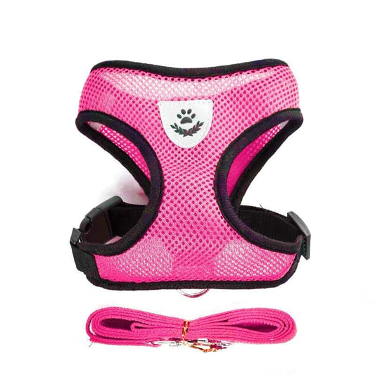 No-Pull Dog Harness, Adjustable Reflective Vest with Quick Release Buckle, Breathable Mesh - color: Pink, size: M **Runs small – Size up**