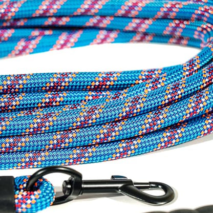 Pet Fit For Life Heavy Duty 30 Ft Bungee Tie Out Cable for Safe Outside Dog and Puppy Yard Play with Stretch Resistance and Dual Clasps - Pairs with PFFL Dog Anchor Stake for Small/Medium/Large Dogs