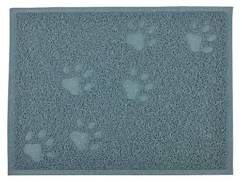 Cat Litter Box Debris Catcher Mat,Kitty Scatter Control Rug,16x12 Inches,5 Colors Available (Cadet Blue) - color: Cadet Blue