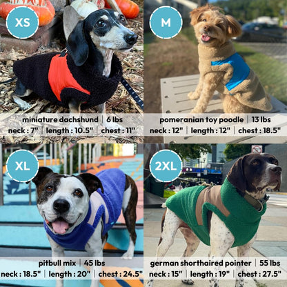 Gooby Zip Up Sherpa Vest - Black, Small - Two Tone Fuzzy Fleece Dog Sweater with Built-in Harness and Extra Security for Small Dog and Medium Dog - color: Black, size: Small (~16.5")