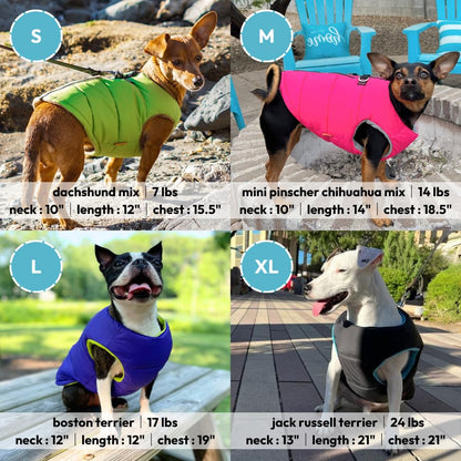 Gooby Padded Vest Dog Jacket - Solid Red, X-Small - Warm Zip Up Vest Fleece Jacket with Dual D Ring Leash Water Resistant for Small to Medium Dogs - color: Red Solid, size: X-Small