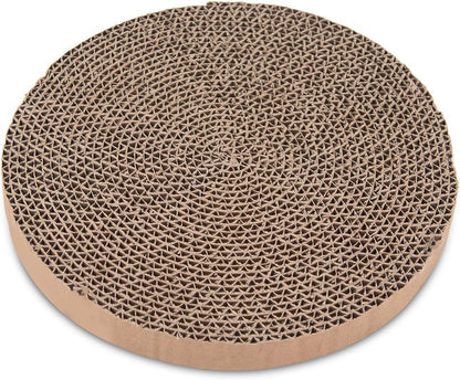 Round Cat Scratcher Replacement Pads -Circle Scratcher Pad Cardboard Cat Scratchers Refill 10 inch Diameter 7/8 inch Thickness(Replace Cardboard 2PCS) - color: Replace cardboard 2PCS