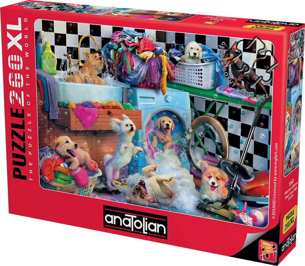 Anatolian Puzzle - Paws Gone Wild, 260 Piece Jigsaw Puzzle # 3347 - color: Paws Gone Wild