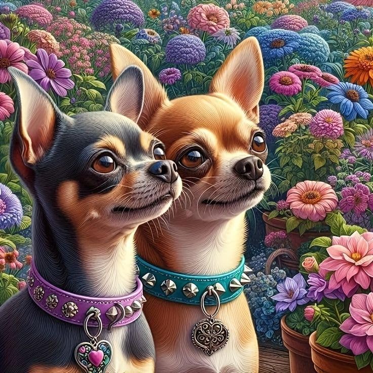Fun Jigsaw Puzzle 1000 Pieces for Adults Chihuahua Garden Dog Challenging Educational Game Fun Family Activities Dog's Lovers Gift Wooden Puzzles 29.5 x 20 in