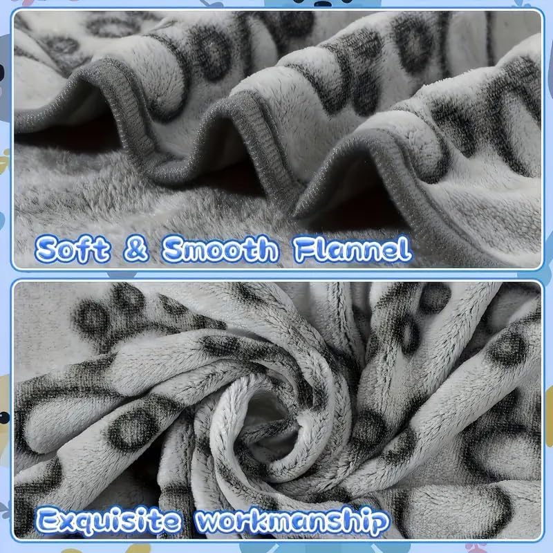 1pc Soft Cozy Pet Blanket with Paw Print Design, Tear-Resistant & Machine Washable, Warm Comfortable Dog & Cat Blanket - 16 * 23Inch, Grey - color: Grey, size: 16*23Inch