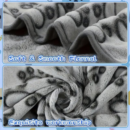 1pc Soft Cozy Pet Blanket with Paw Print Design, Tear-Resistant & Machine Washable, Warm Comfortable Dog & Cat Blanket - 16 * 23Inch, Grey - color: Grey, size: 16*23Inch