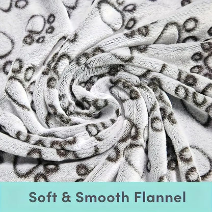 1pc Soft Cozy Pet Blanket with Paw Print Design, Tear-Resistant & Machine Washable, Warm Comfortable Dog & Cat Blanket - 16 * 23Inch, Grey - color: Grey, size: 16*23Inch