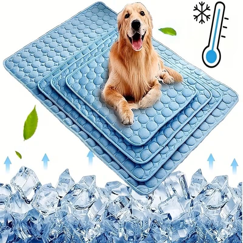 1pcs Dog Bed Cover Pet Blanket for Furniture Bed Couch Sofa Reversible, Breathable, Washable Pet Blankets, Dog Cooling Mat, Blue, 50 * 40cm - color: Blue, size: 50*40cm